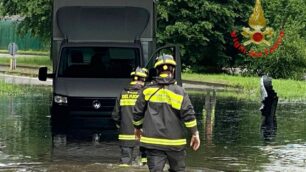 Allerta meteo Intervento dei vigili del fuoco a Cesano Maderno