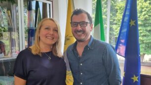 Paolo Piffer con la sindaca Barbara Barbieri