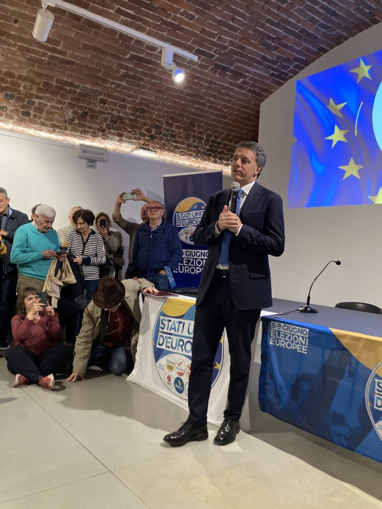 Politico elezioni europee Matteo Renzi a Monza