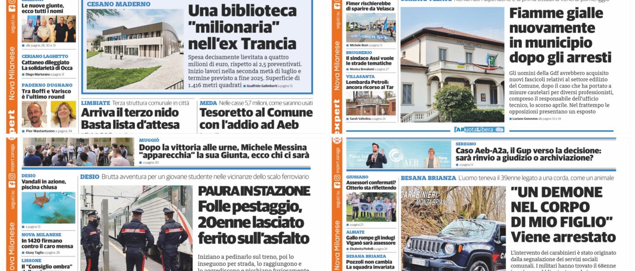 Il Cittadino prime 22 giugno
