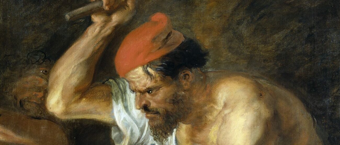 Efesto forgia i fulmini di Zeus, Rubens