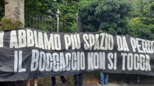 Lo striscione della Foa Boccaccio