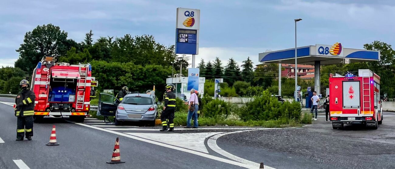 L'incidente sulla Valassina a Verano Brianza