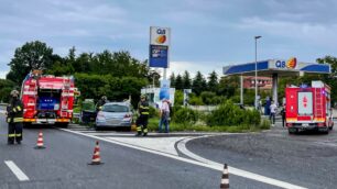 L'incidente sulla Valassina a Verano Brianza