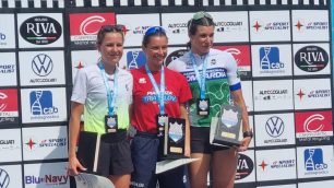 Lissone Triathlon da sinistra Martinelli Molinari Bergamin podio Cernobbio 2024