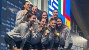 Seregno Nuoto artistico Italia junior comp.d'Europa con Pollini e Cucco