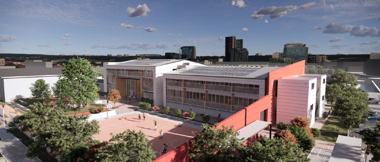 Monza scuola media Bellani rendering