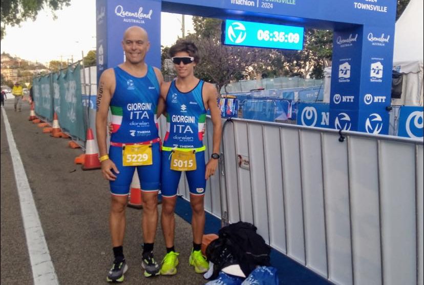 Lissone Triathlon da sinistra Luca Giorgini e Giacomo Giorgini 2024