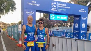 Lissone Triathlon da sinistra Luca Giorgini e Giacomo Giorgini 2024