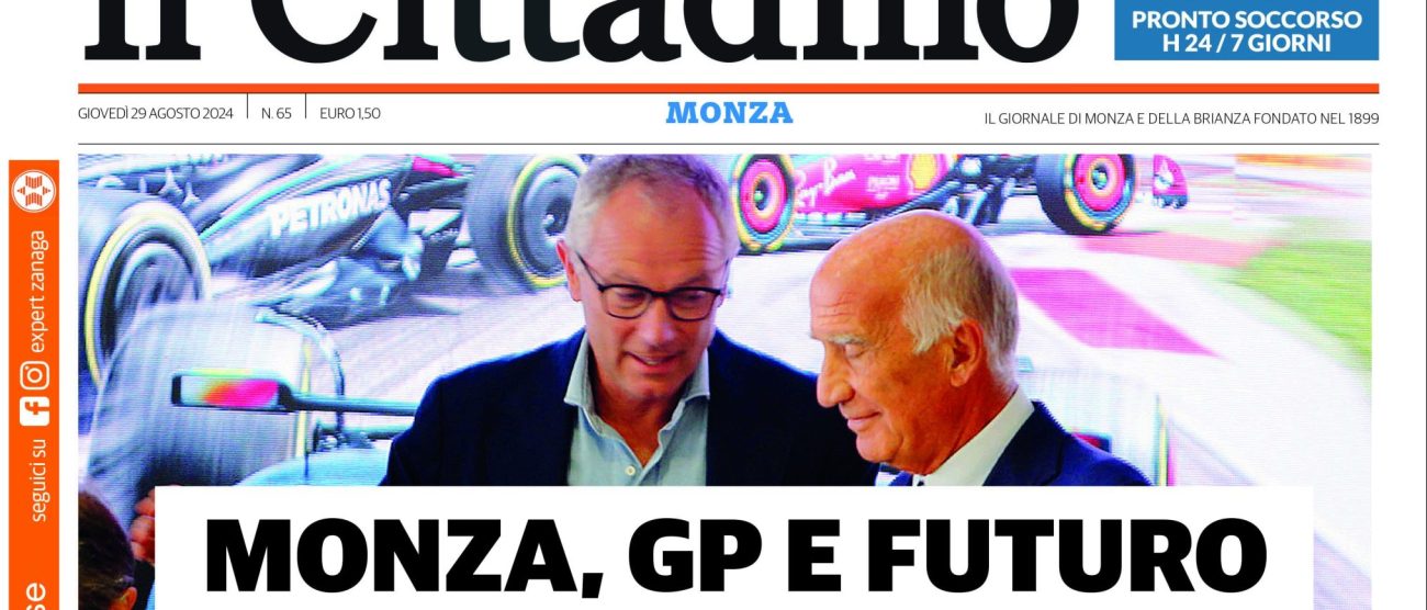 Il Cittadino Monza prima pagina 29 agosto 2024
