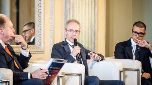 Monza roadshow imprenditorialità italiana Villa reale: da sinistra Massimo Meloni ed Enrico Lenzi di EY