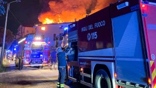 Incendio tetto Giussano