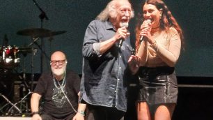 Monza FuoriGp Matia Bazar sul palco con lo storico tastierista Piero Cassano, residente in città - foto Federico Faicchia