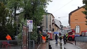 Paderno Dugnani crollo impalcatura via Coti Zelati