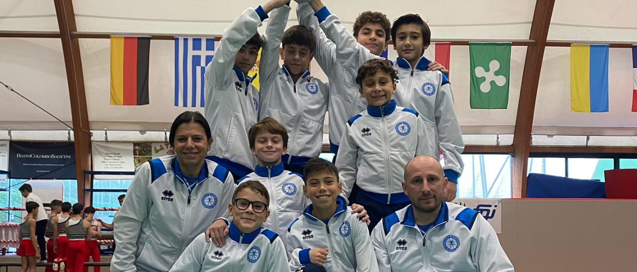 Ginnastica Sampietrina Gruppo atleti a Cassano d'Adda