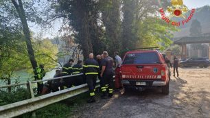 Vigili del fuoco ricerche Cornate d'Adda - foto Vigili del fuoco