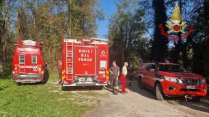 Vigili del fuoco ricerche Cornate d'Adda - foto Vigili del fuoco