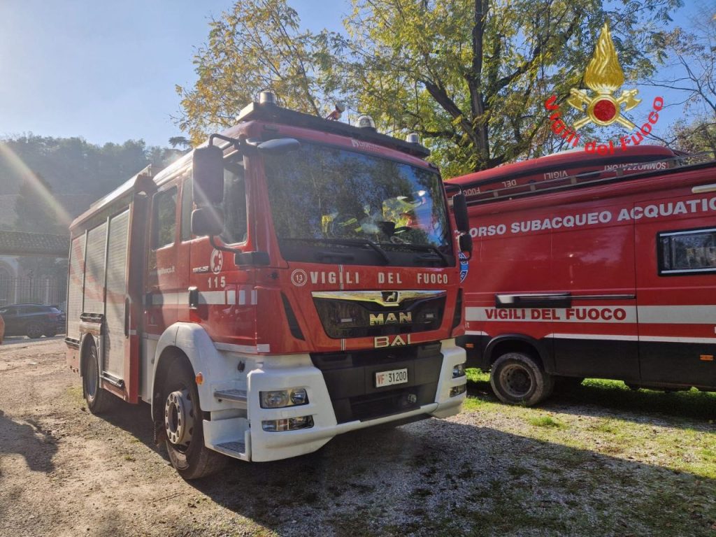 Vigili del fuoco ricerche Cornate d'Adda - foto Vigili del fuoco