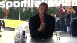 Calcio Francesco Totti in conferenza stampa a Verano Brianza