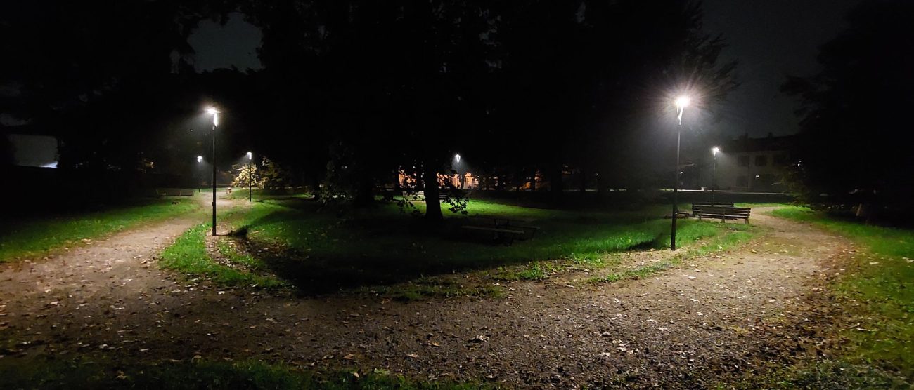 Giussano illuminazione luci parco Sartirana
