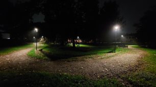 Giussano illuminazione luci parco Sartirana