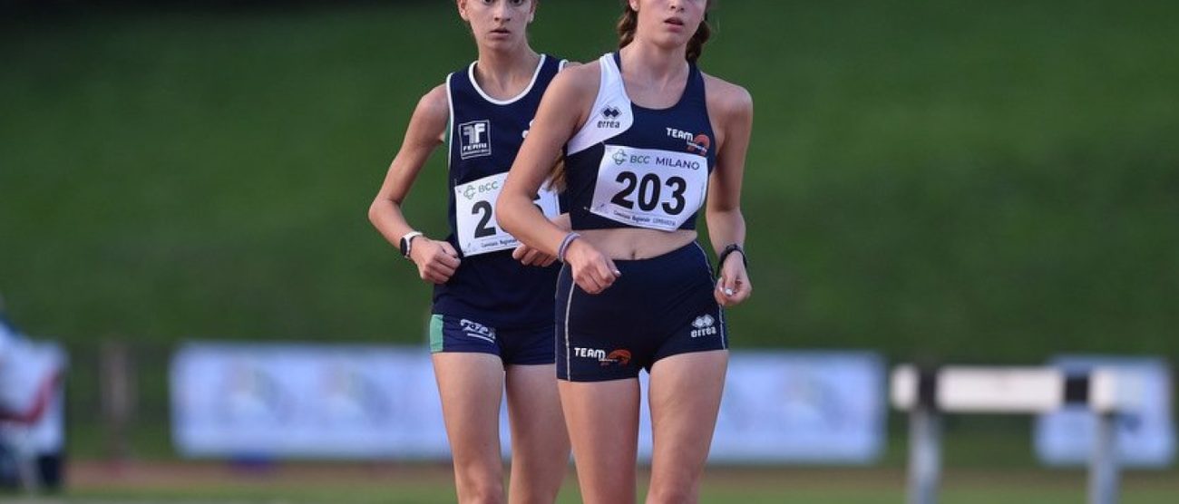 Brugherio Atletica Benedetta Falasconi pett.203 davanti a Cristina Resmini