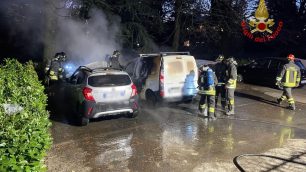 I vigili del fuoco a Burago Molgora