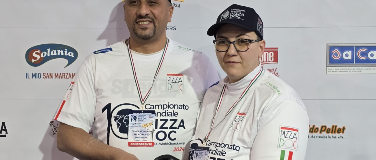 Camparada Pizza in due Tito e la moglie Veronica Matturro