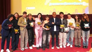 La foto dei finalisti pubblicata da Area Sanremo: Banchelli è il terzo da sinistra