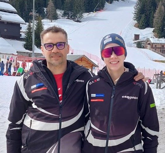 Seregno sci di fondo Broggini Lucia con papà Pietro a Santa Caterina 2024
