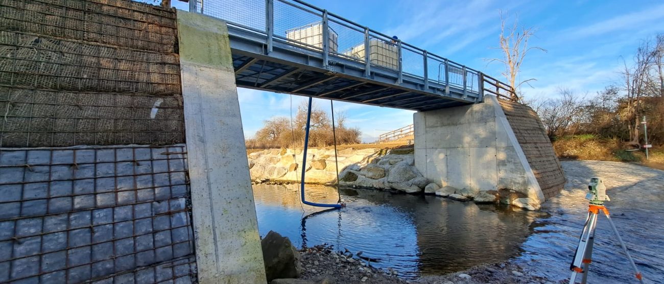 Vimercate passerella pedonale Molgora