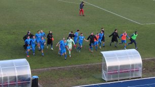 Seregno calcio Promozione partita Speranza Agrate esultanza