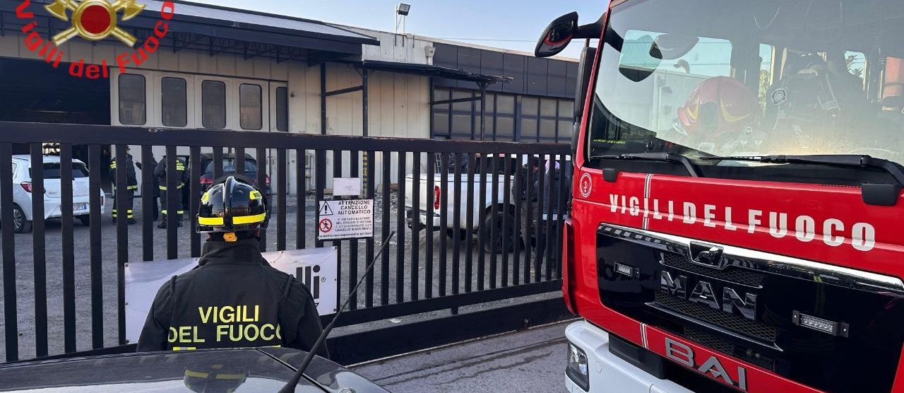 Giussano Incidente sul lavoro - foto Vigili del fuoco