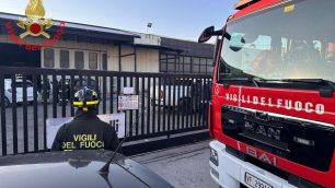 Giussano Incidente sul lavoro - foto Vigili del fuoco