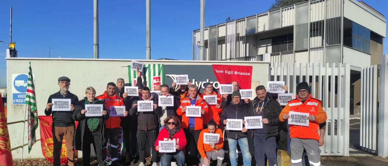Ornago presidio Hydro Extrusion licenziamenti