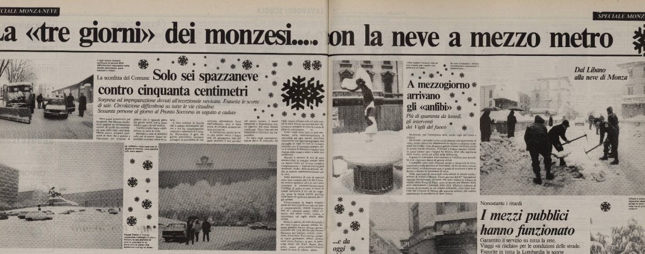 Monza doppia Cittadino neve gennaio 1985