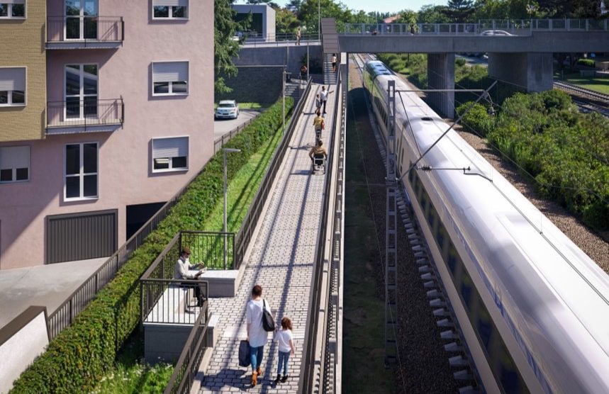 Il progetto per la passerella di via Aquileia a Monza