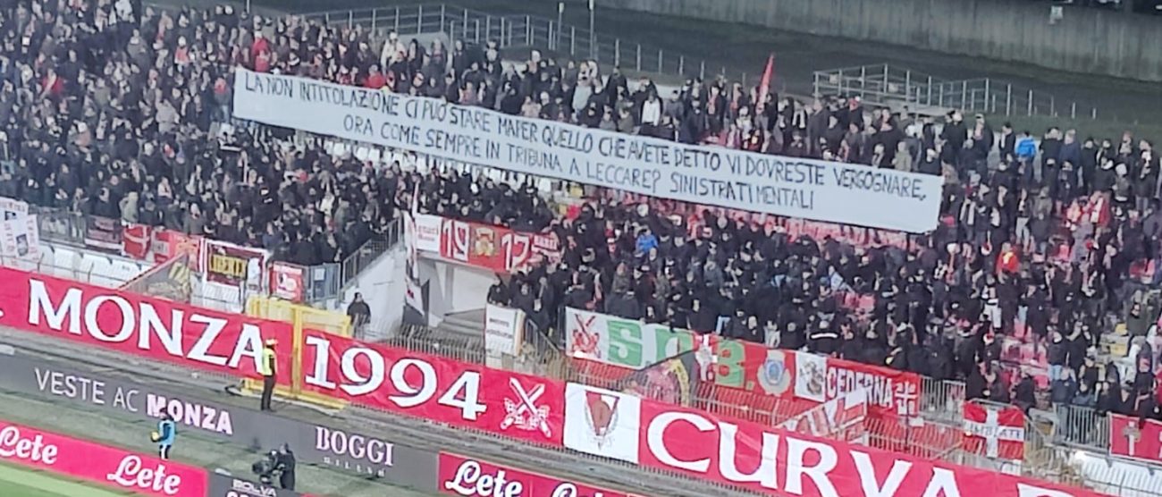 Stadio Monza striscione tifosi - foto Marturano