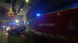 Vigili del fuoco Monza incidente galleria ss36