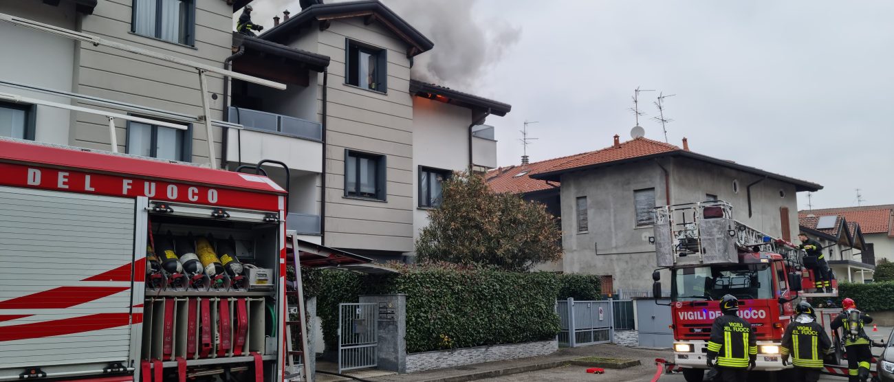 Giussano incendio tetto Birone