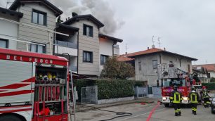 Giussano incendio tetto Birone
