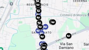 Monza mappa incidenti via Buonarroti
