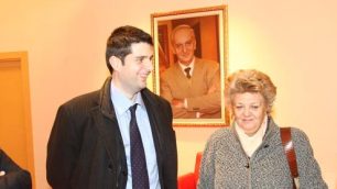 Biassono Lorenzo Rovagnati con la mamma in azienda - foto Radaelli