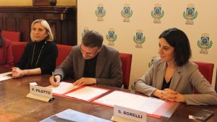 Monza fermata treni Besanino stazione Monza Est assessore regionale Terzi sindaco Pilotto Borelli Rfi