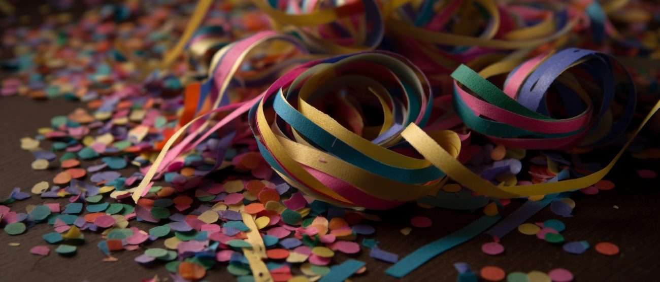 Carnevale coriandoli e stelle filanti - foto Vecstock/Freepik
