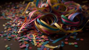 Carnevale coriandoli e stelle filanti - foto Vecstock/Freepik