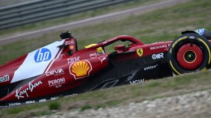 F1 Ferrari SF25 Lewis Hamilton in pista a Fiorano - foto Fabio Vegetti/ilCittadinoMb