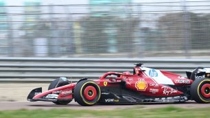 F1 Ferrari SF25 numero 16 Charles Leclerc in pista a Fiorano - foto Fabio Vegetti/ilCittadinoMb