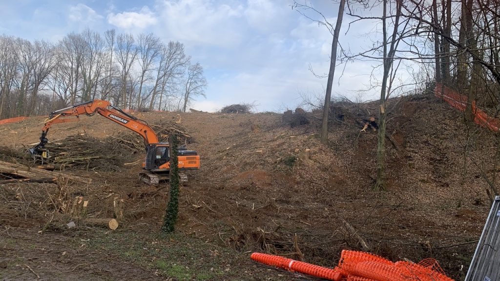 Arcore Bernate camminata Pedemontana vista cantiere