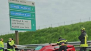 L'incidente della Ferrari in Tangenziale nord